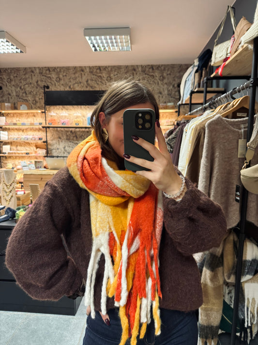 Echarpe Solena jaune/orange