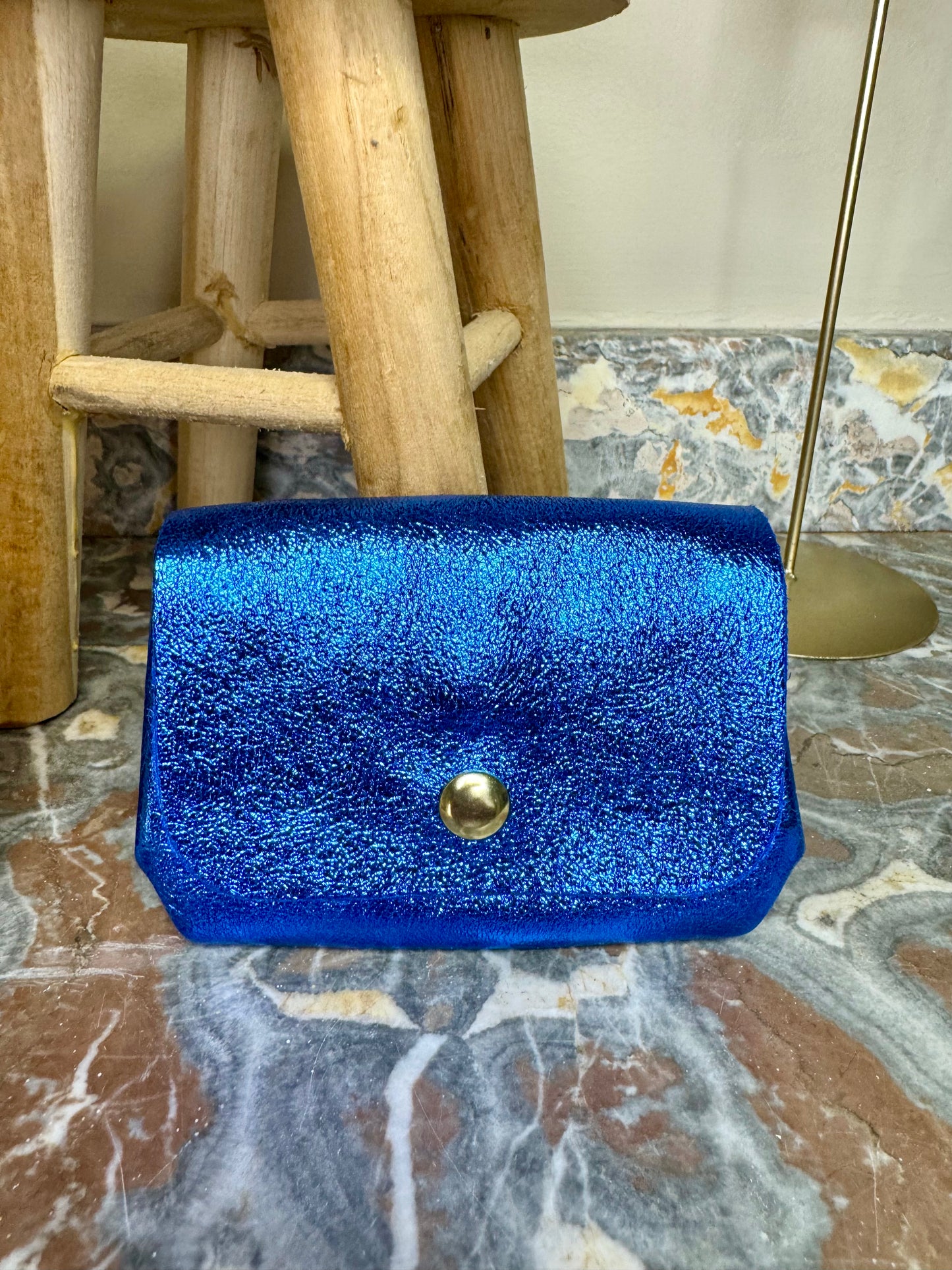 Porte-monnaie bleu électrique