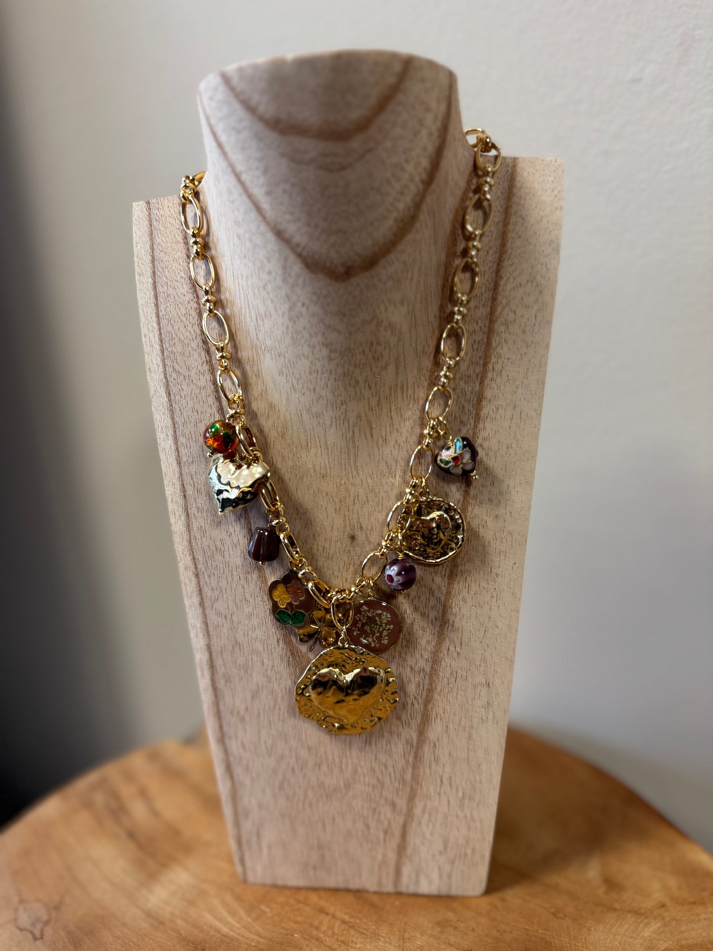 Collier pampilles chocolat