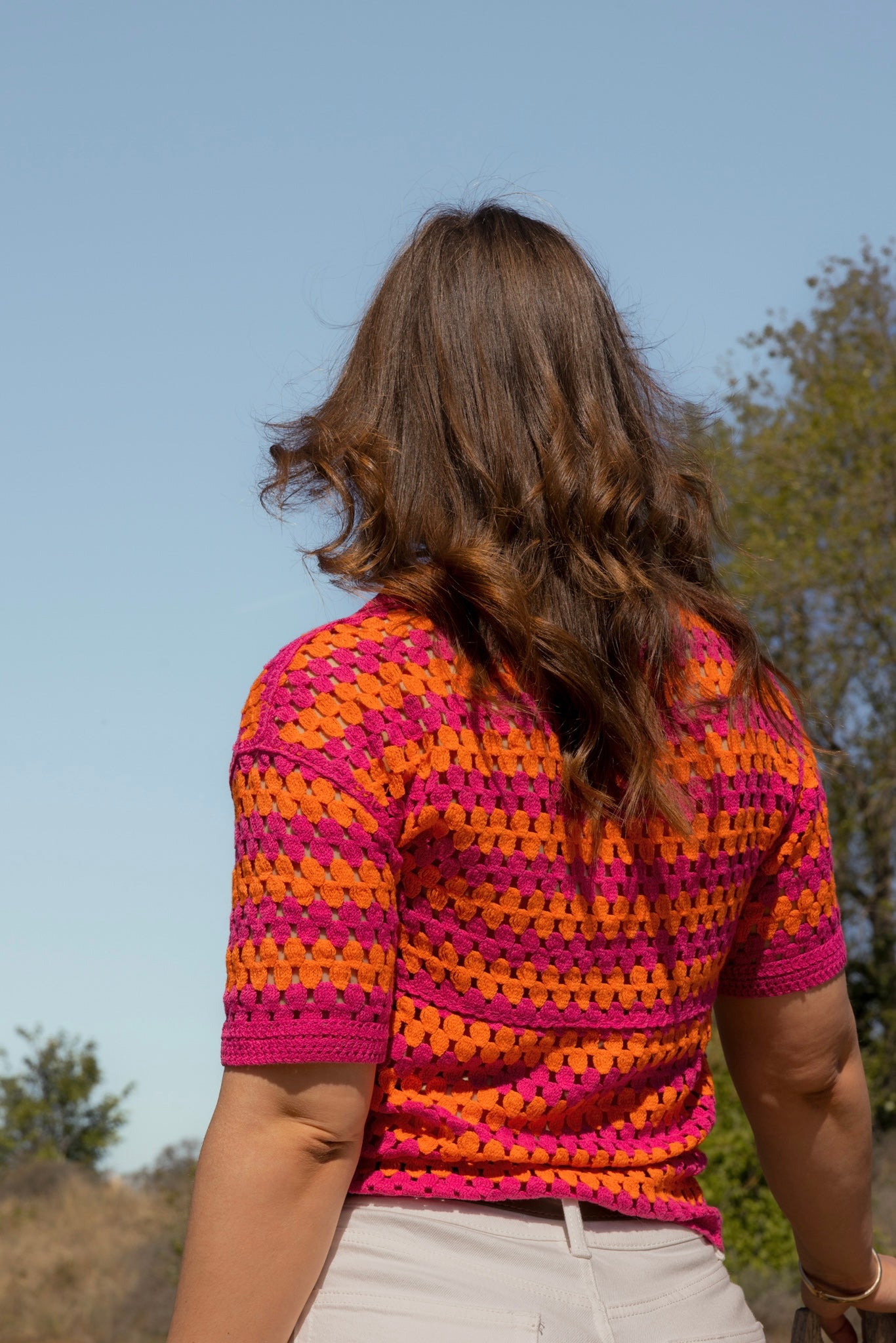 GILET ALANA - ORANGE / FUSCHIA