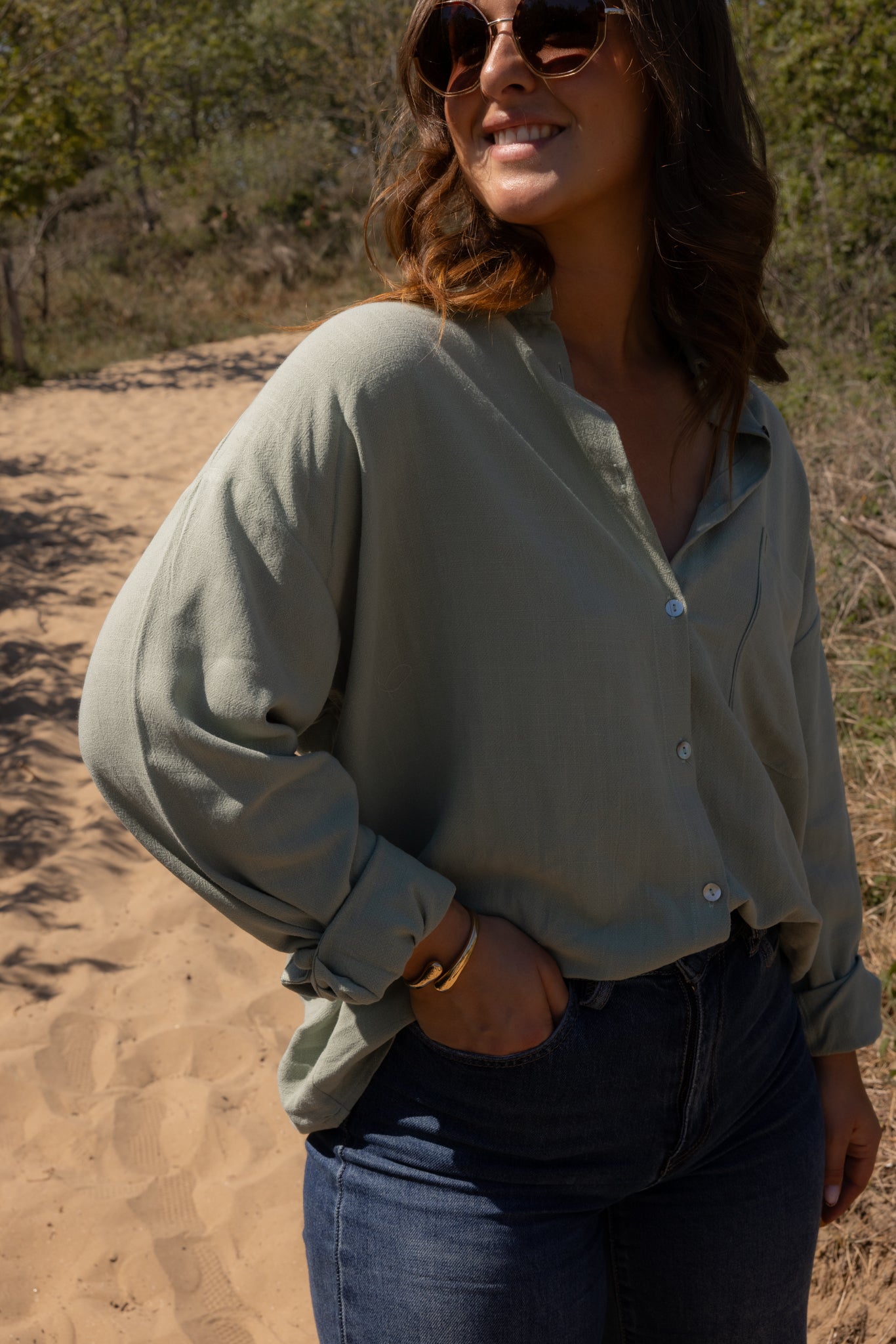 CHEMISE LINA - VERT - PRÉCOMMANDE