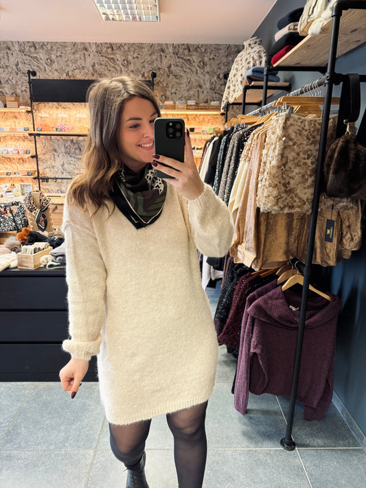 Robe pull Andréa beige