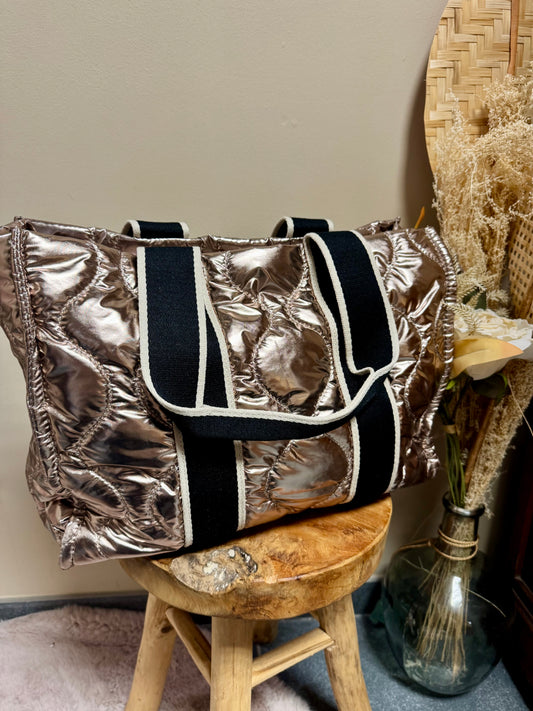 Sac matelassé bronze