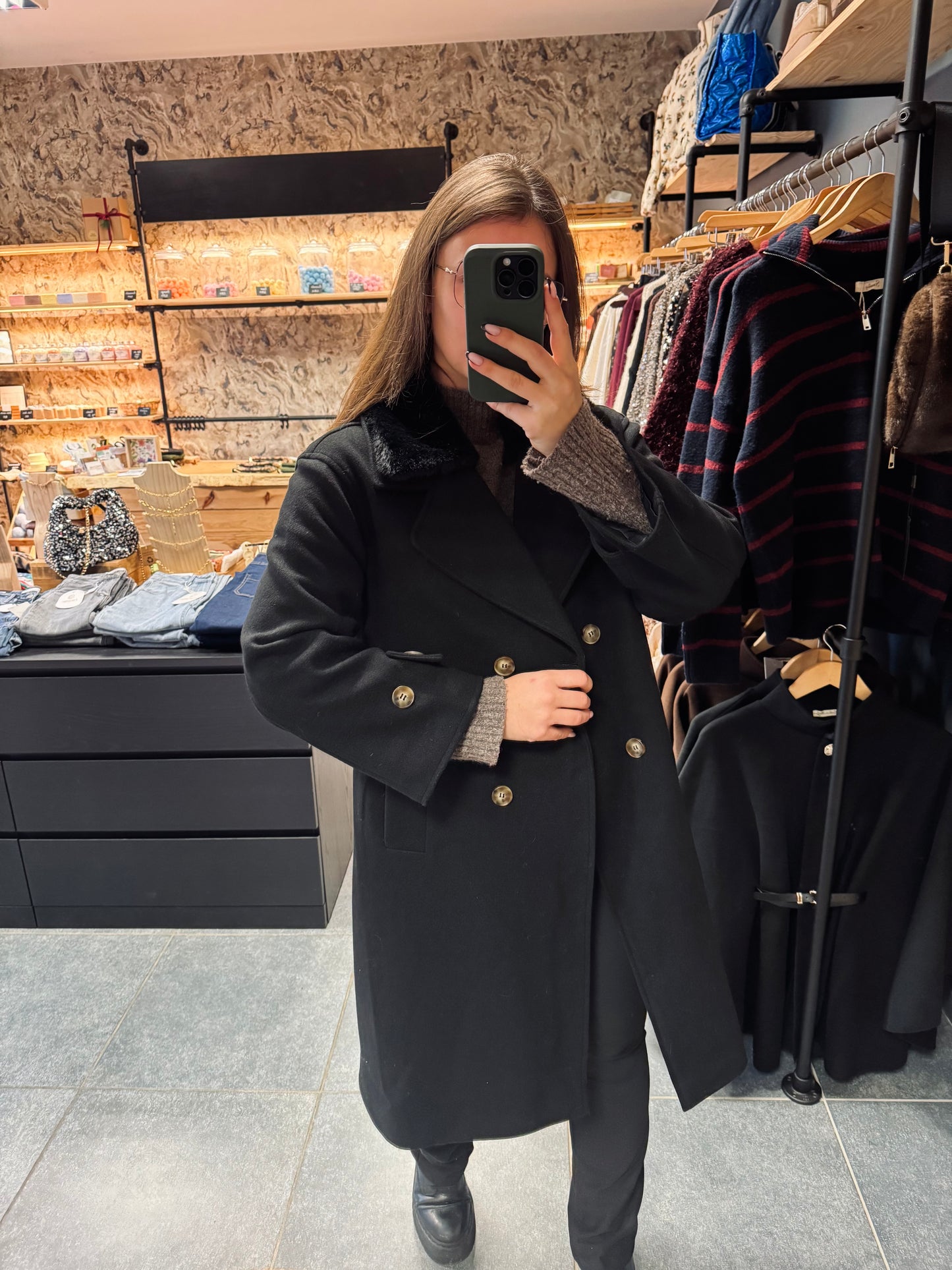 Manteau noir Sofia