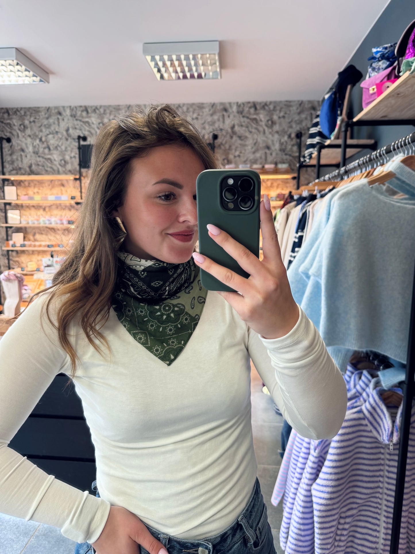FOULARD LAURY  - KAKI