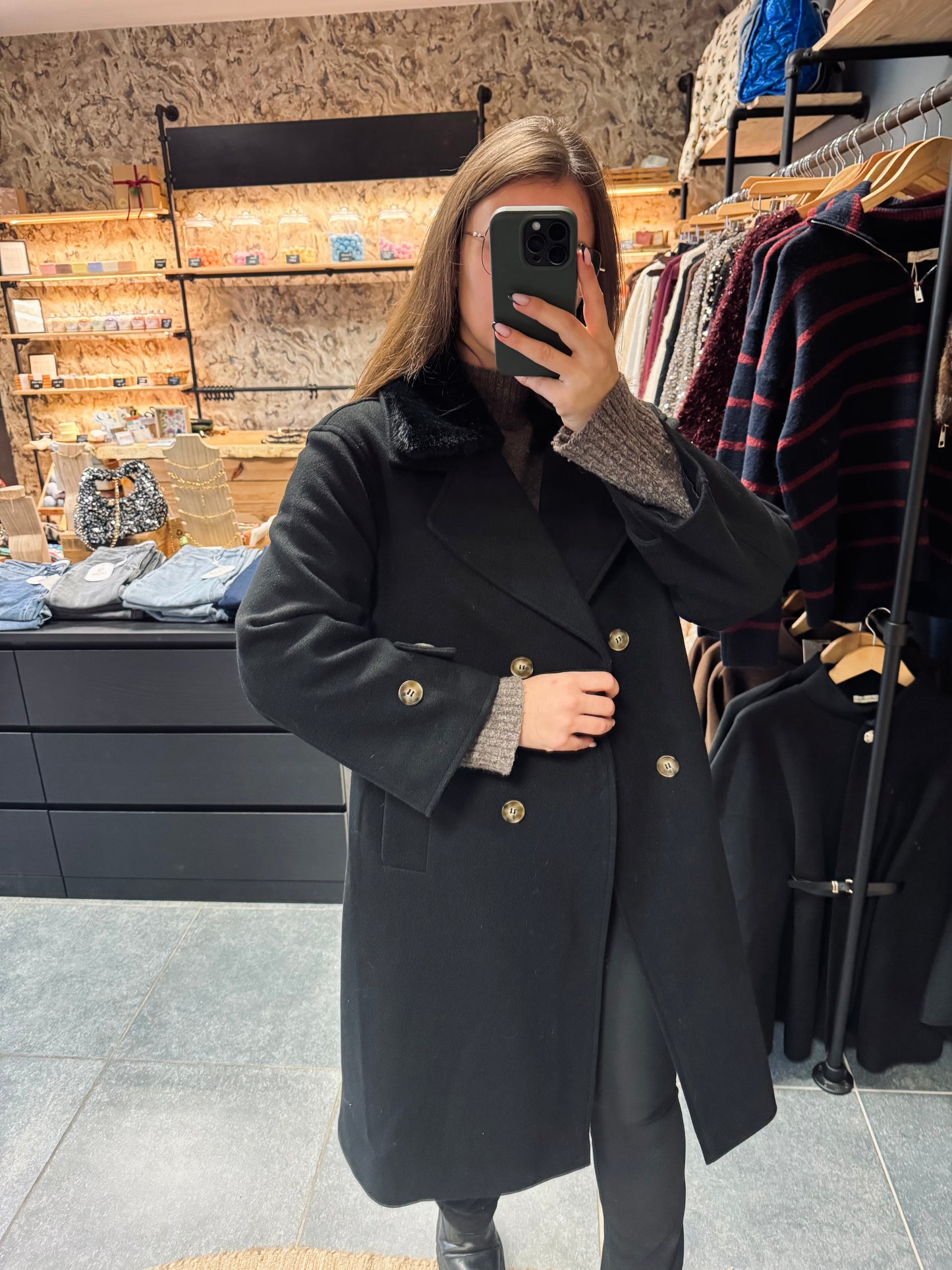 Manteau noir Sofia