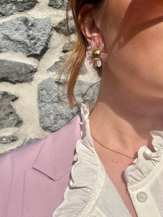 Boucles d'oreilles Rose
