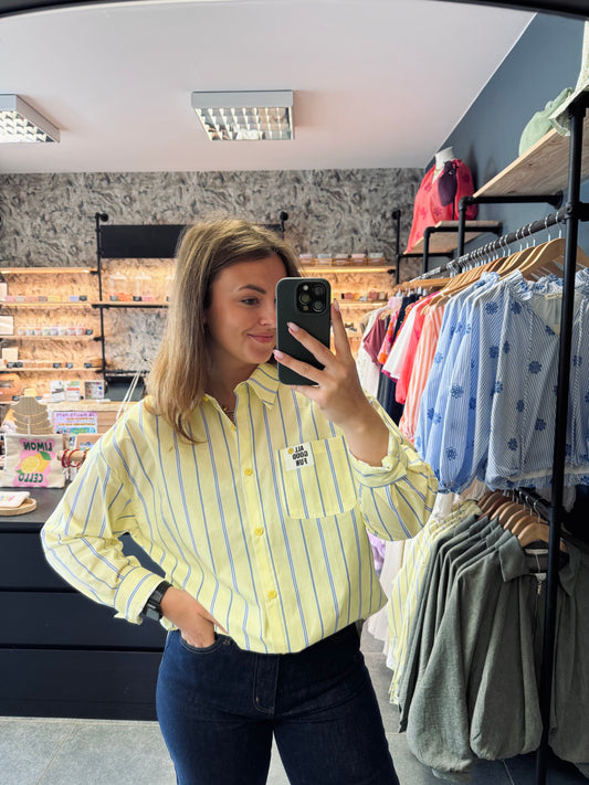 CHEMISE ELIA - JAUNE ET BLEU