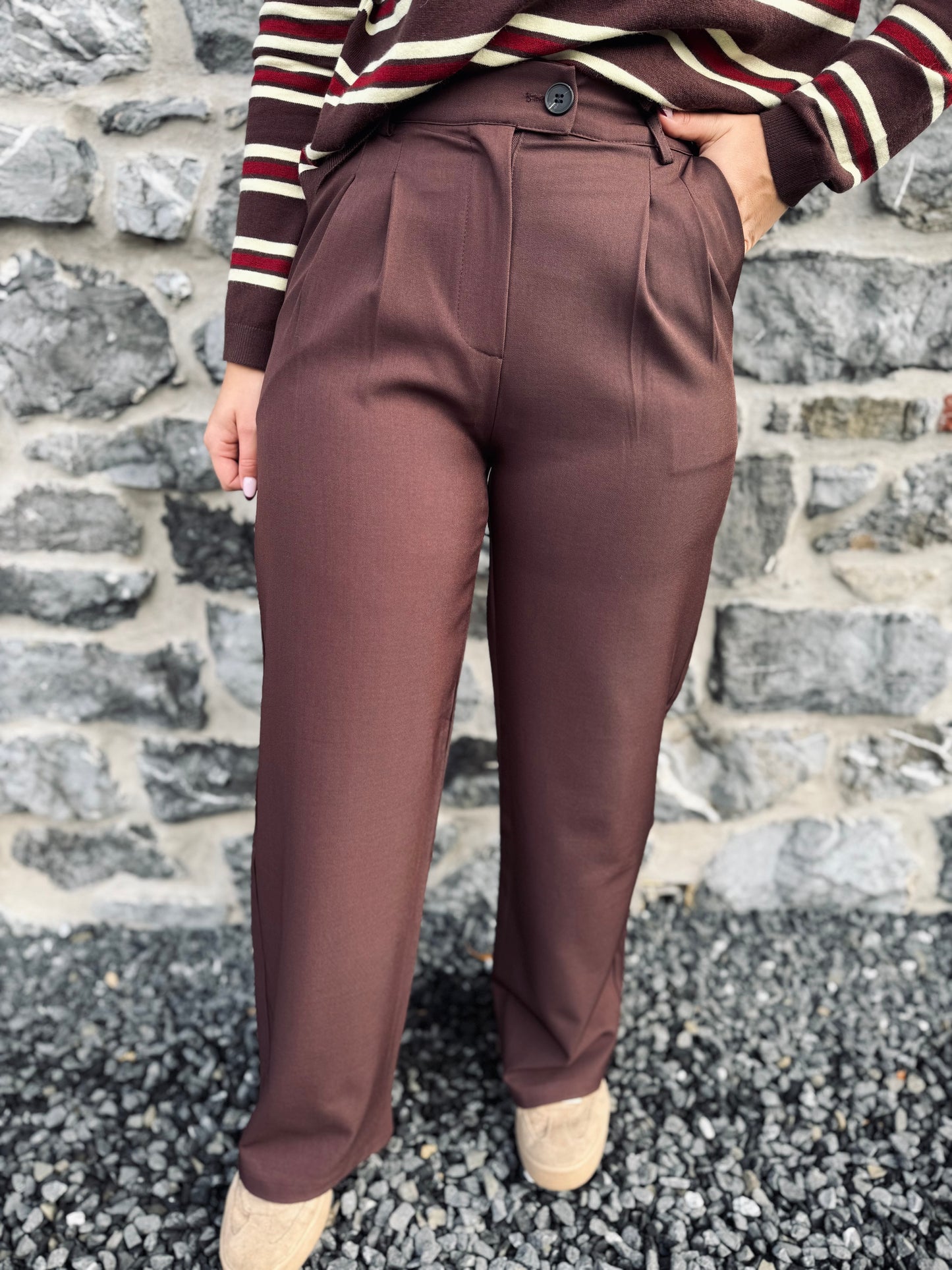 Pantalon Aubane chocolat