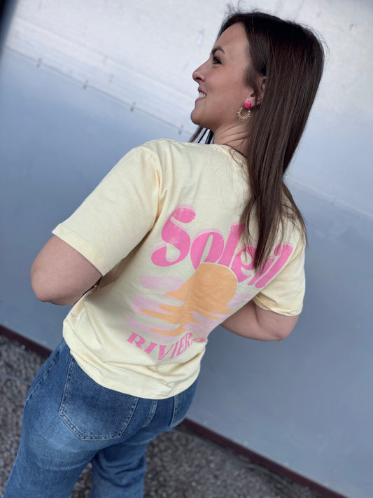 T-SHIRT SOLEIL - JAUNE