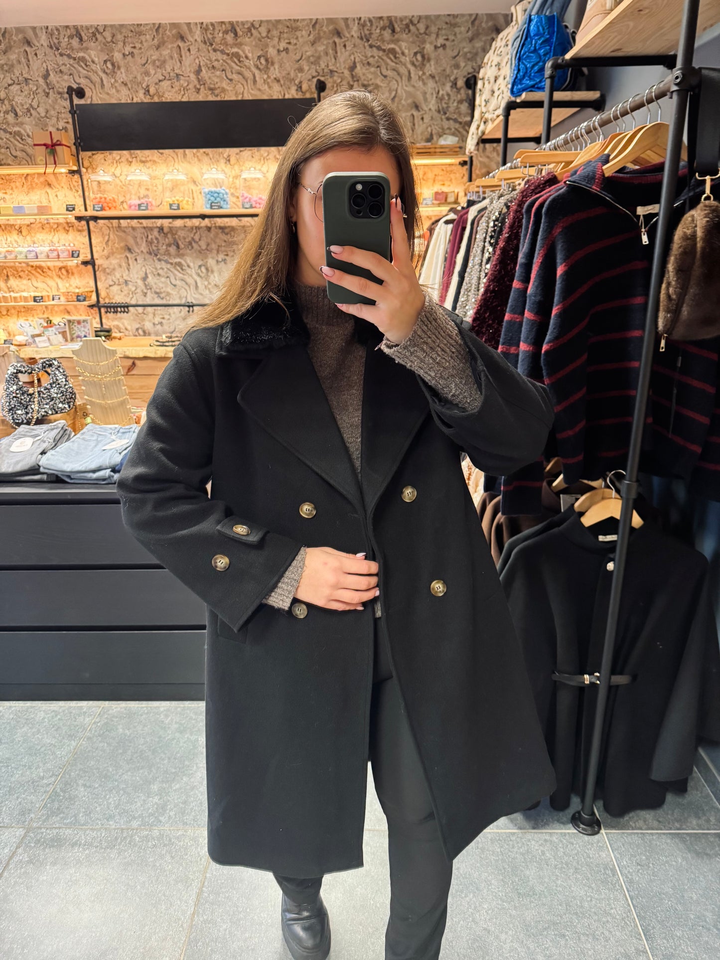 Manteau noir Sofia