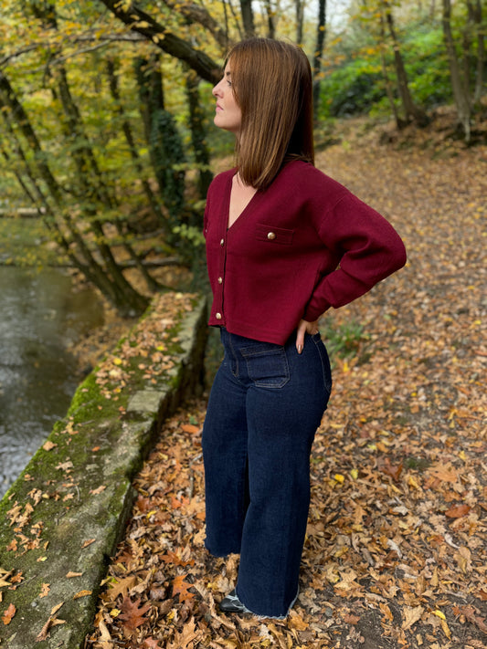 Gilet Louisa bordeaux