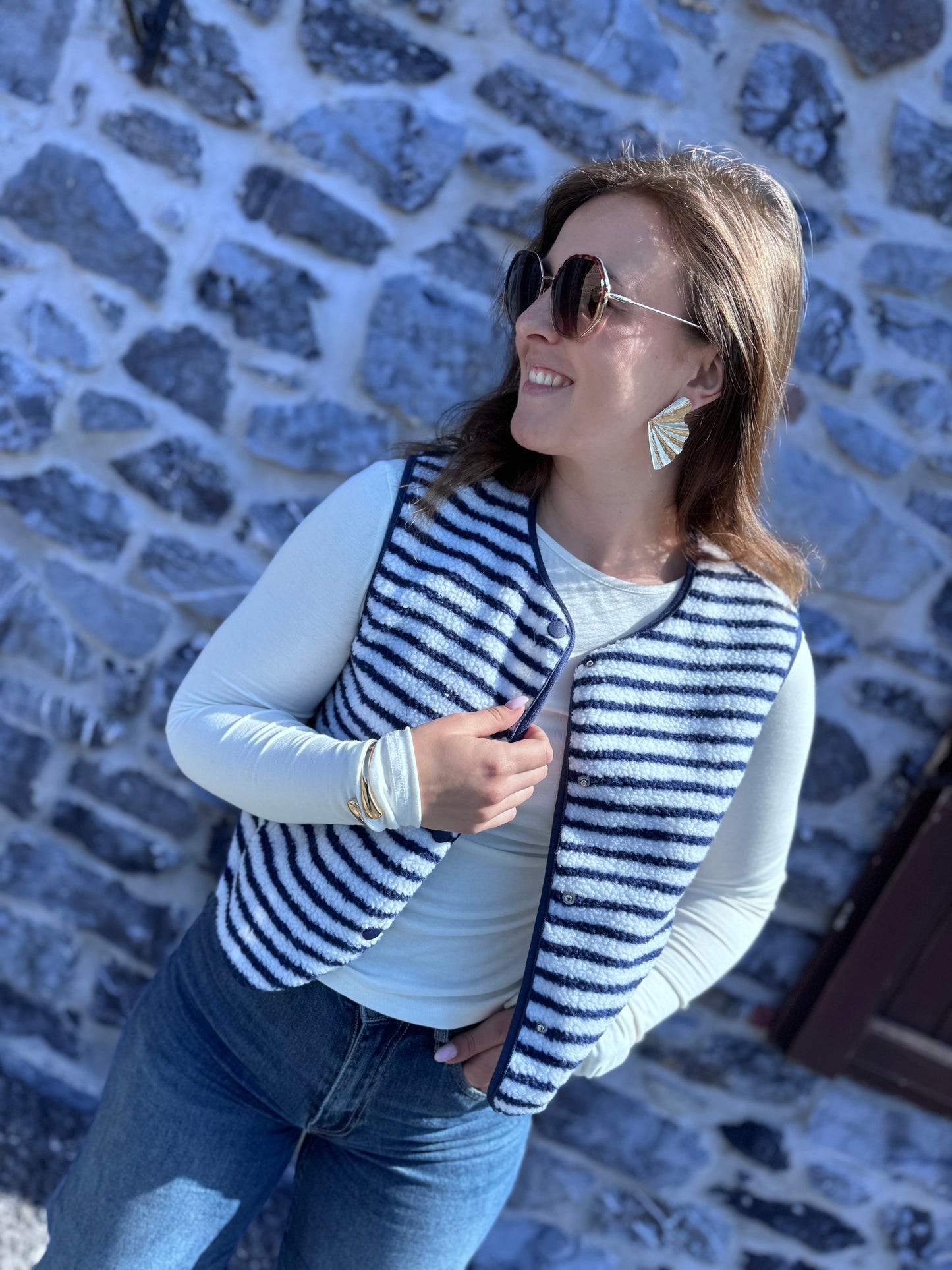 GILET JOY - BLEU