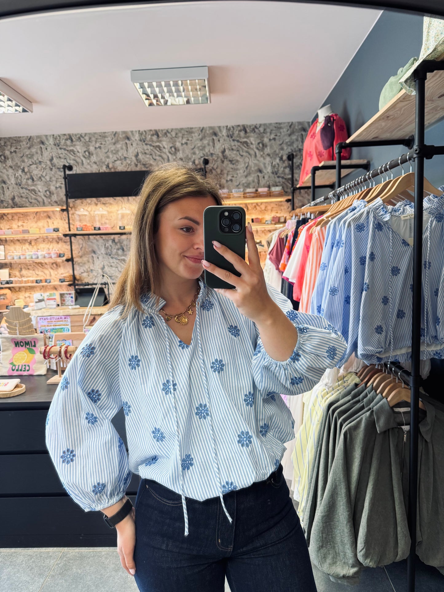 BLOUSE APRIL - BLEU