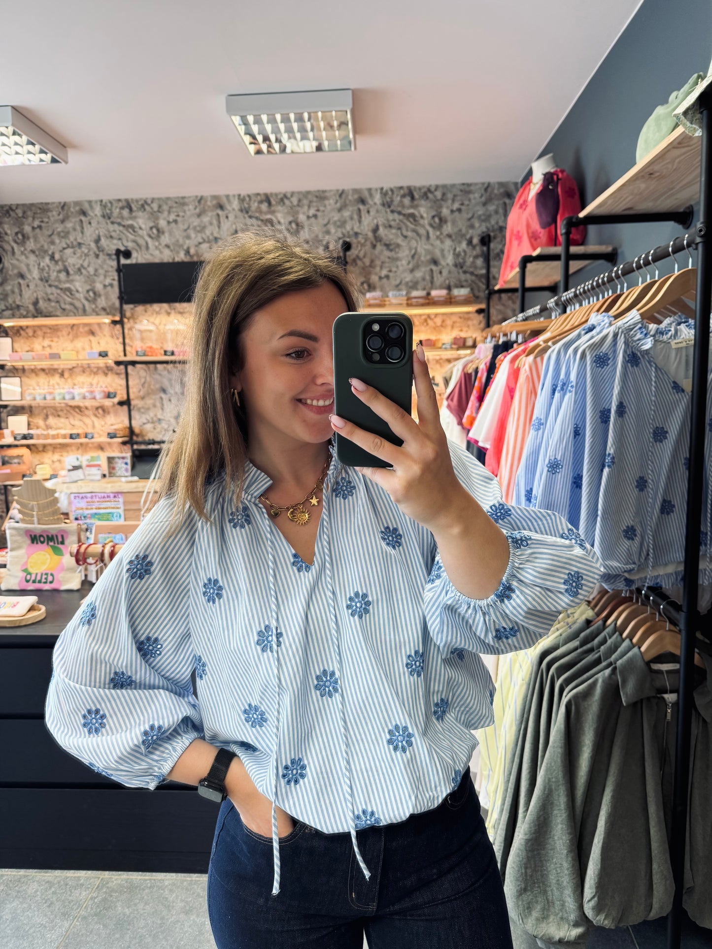 BLOUSE APRIL - BLEU