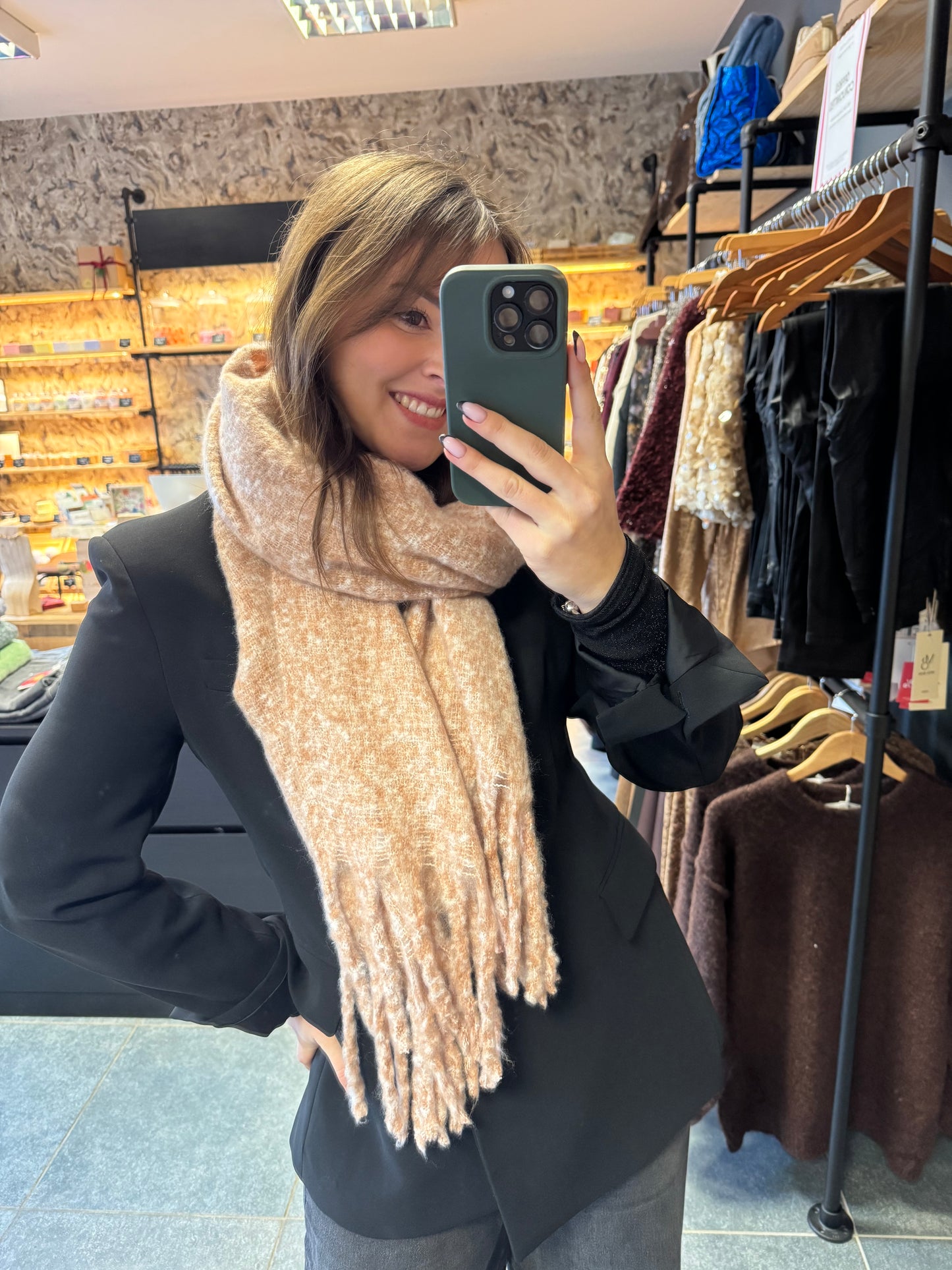 Echarpe Lino rouille