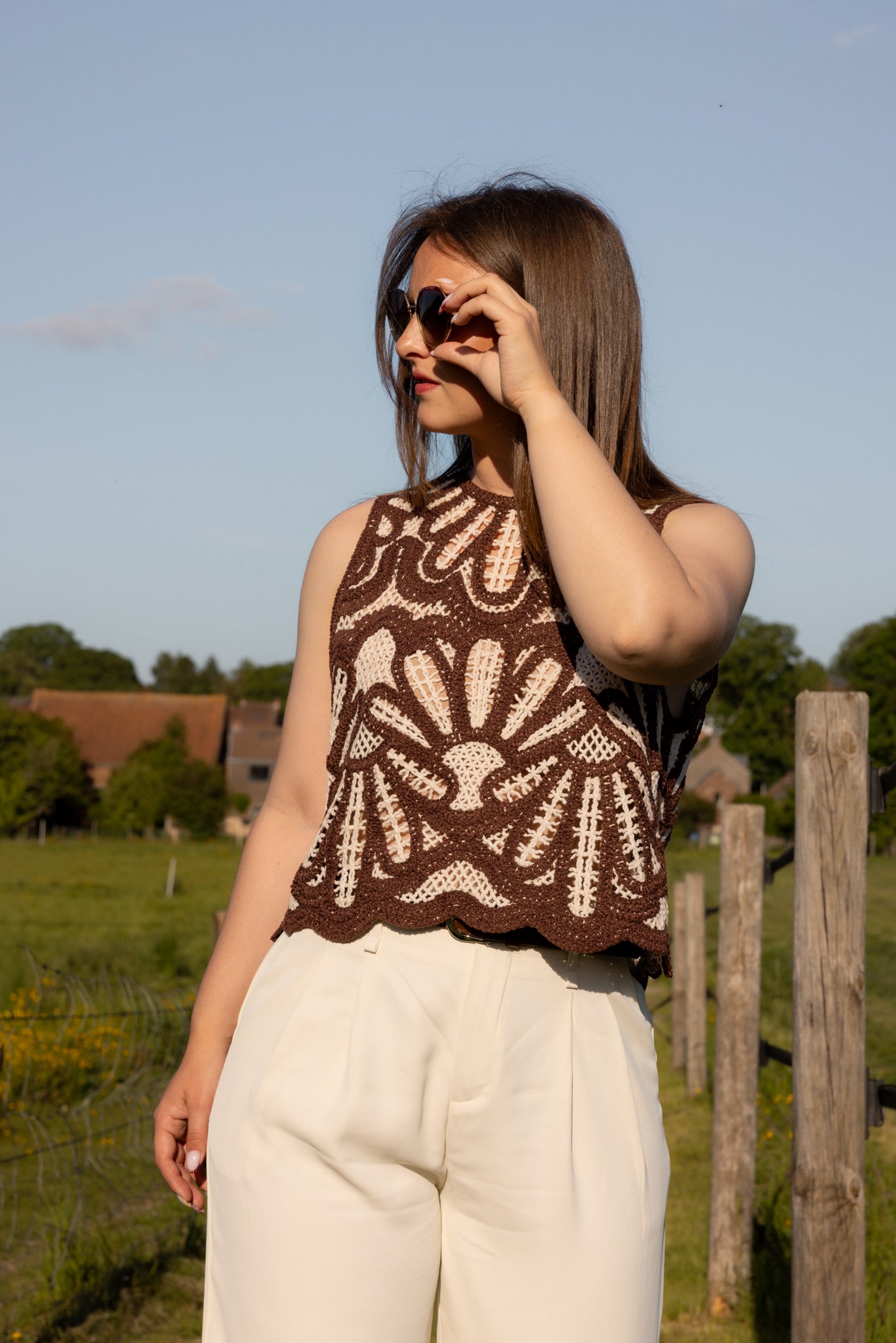 TOP ELINA - MARRON