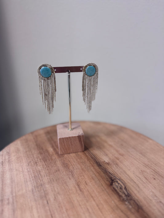 Boucles d'oreilles Lise - bleu