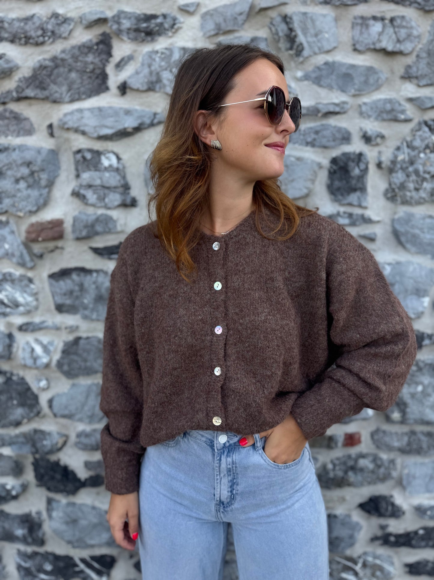 Gilet Maël noisette