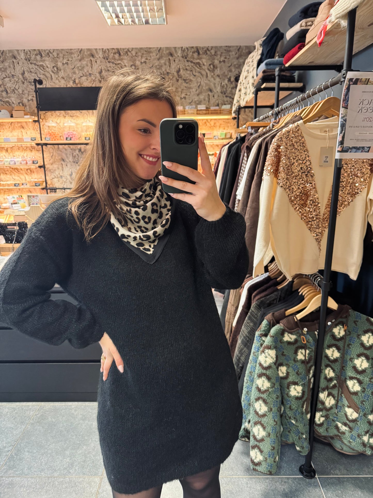 Robe pull Andréa noire