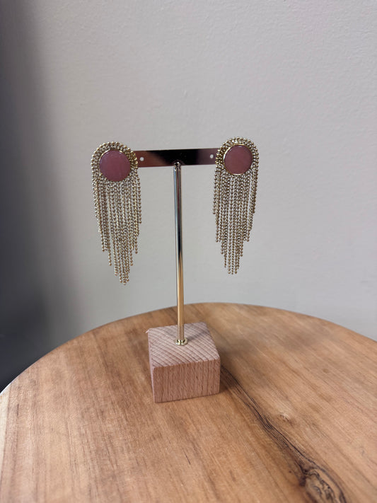 Boucles d'oreilles Lise - rose
