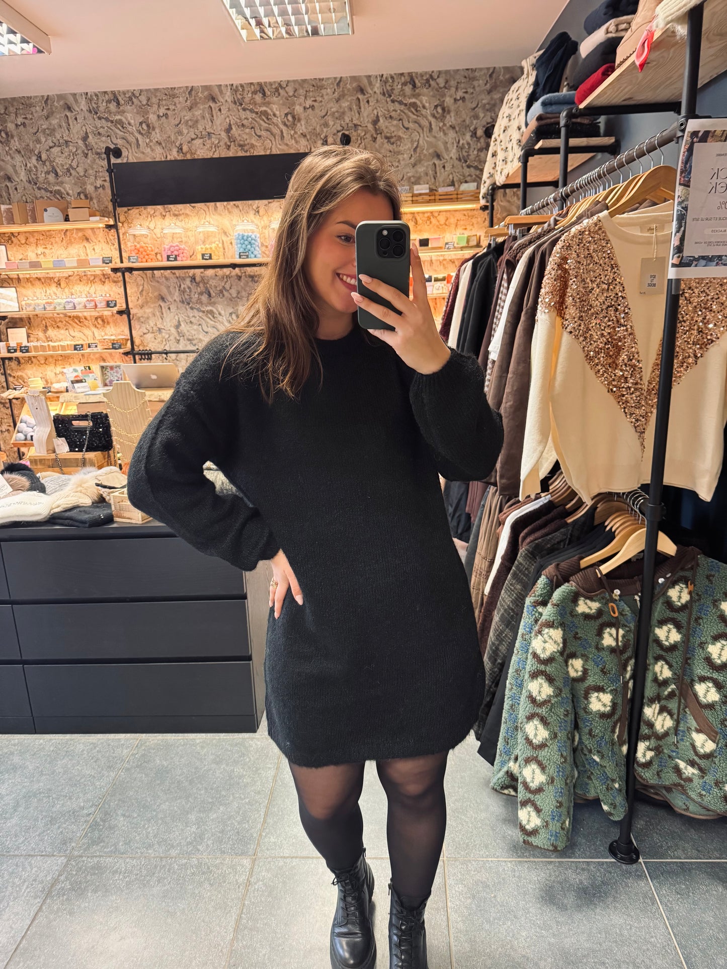 Robe pull Andréa noire