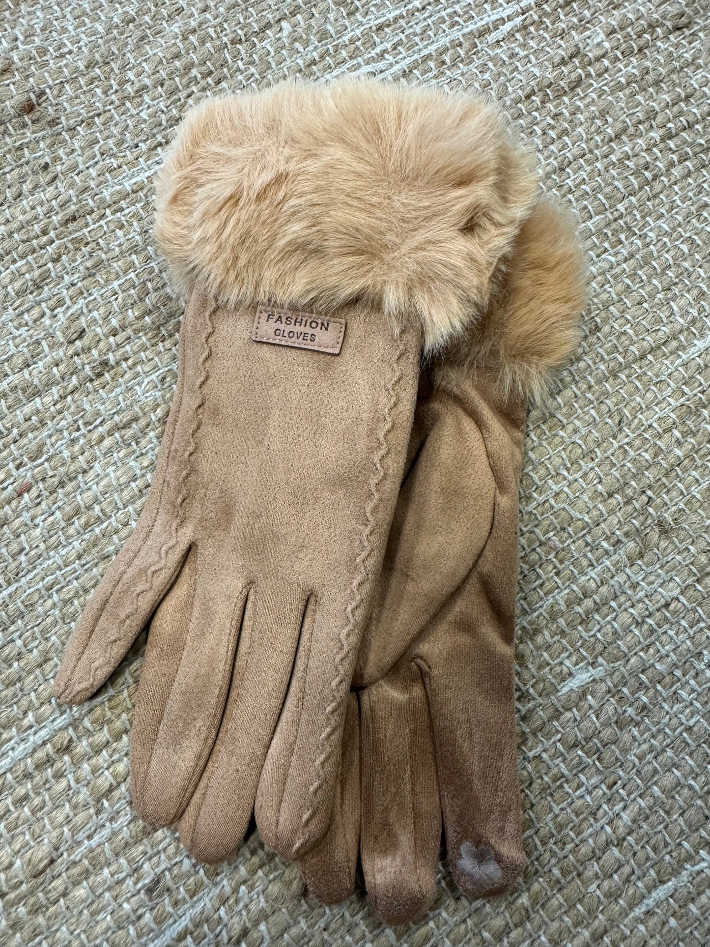 Gants Pia camel clair