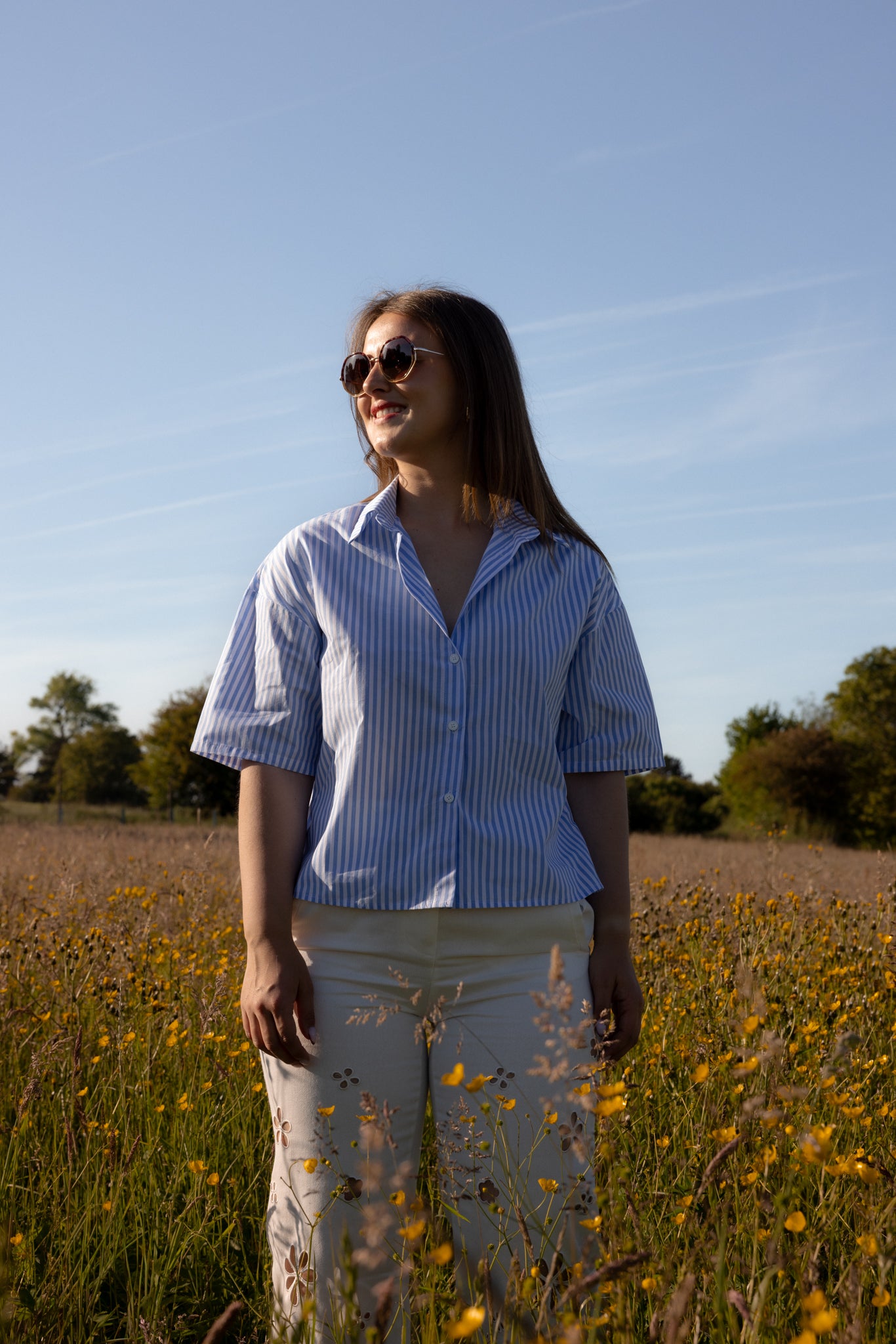 CHEMISE CIARA - BLEU CIEL