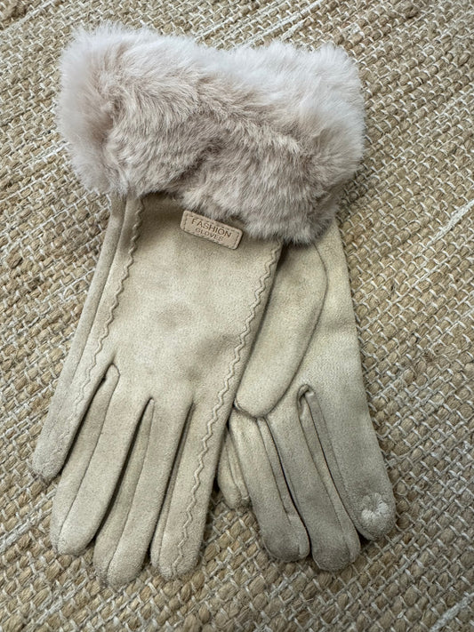 Gants Pia beige