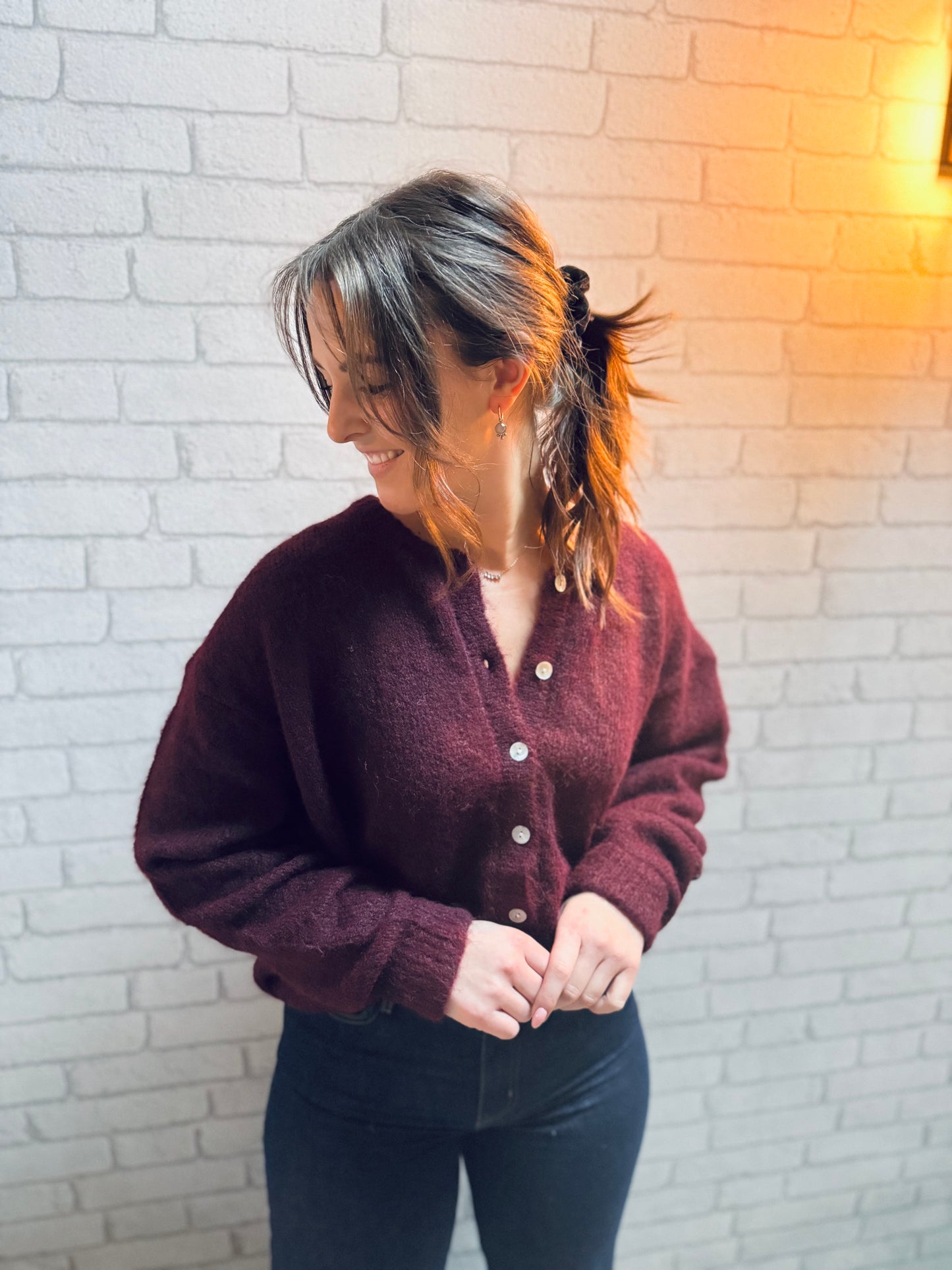 Maël bordeaux - Gilet ample