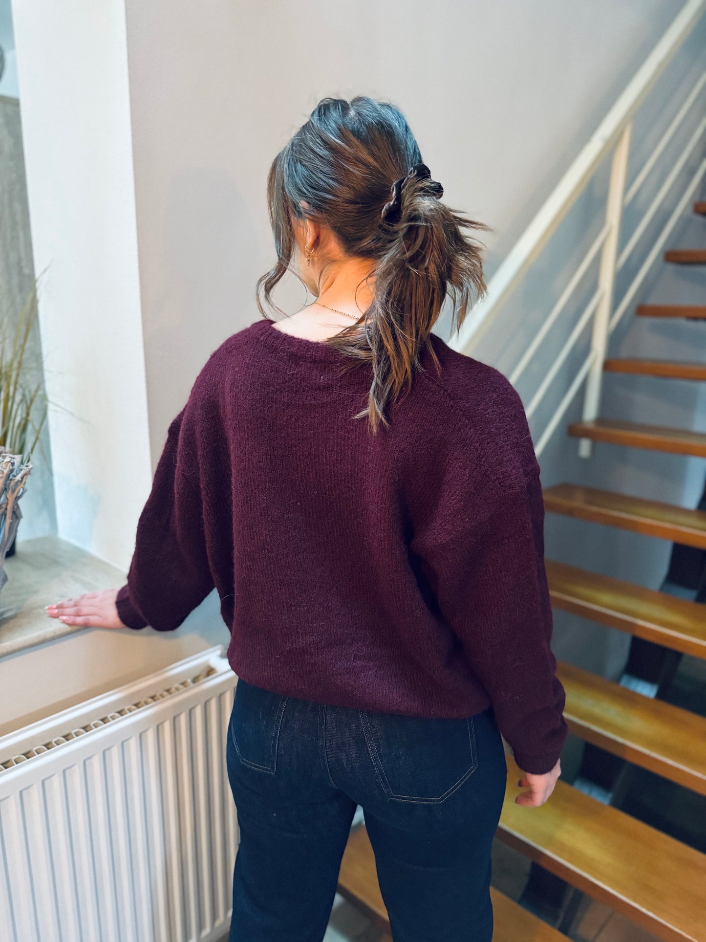 Maël bordeaux - Gilet ample