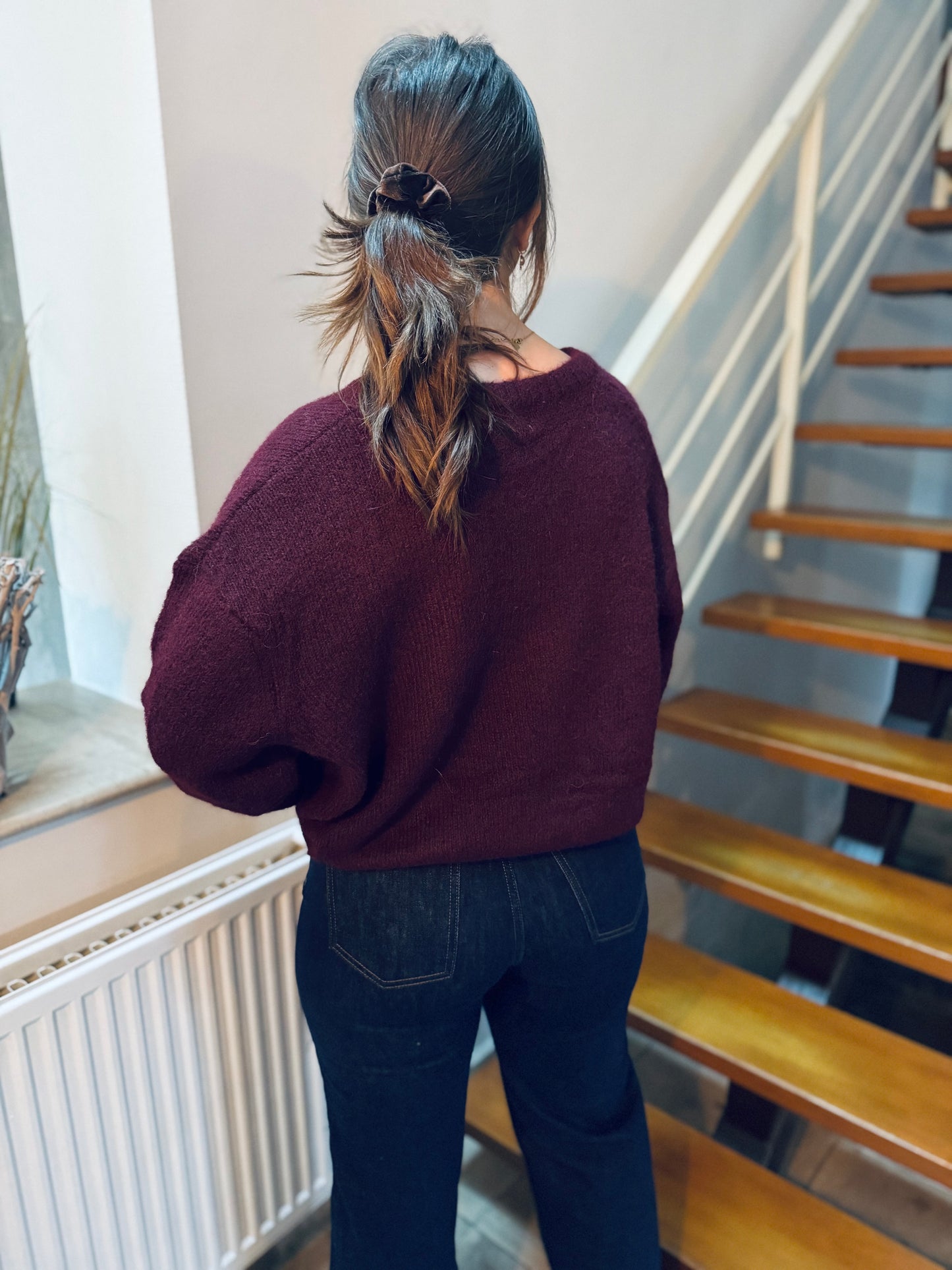 Maël bordeaux - Gilet ample