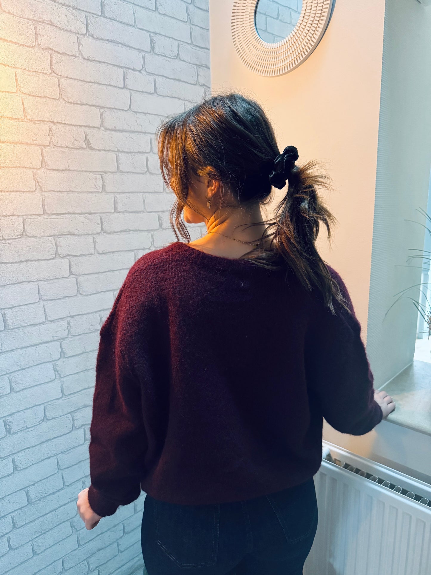 Maël bordeaux - Gilet ample