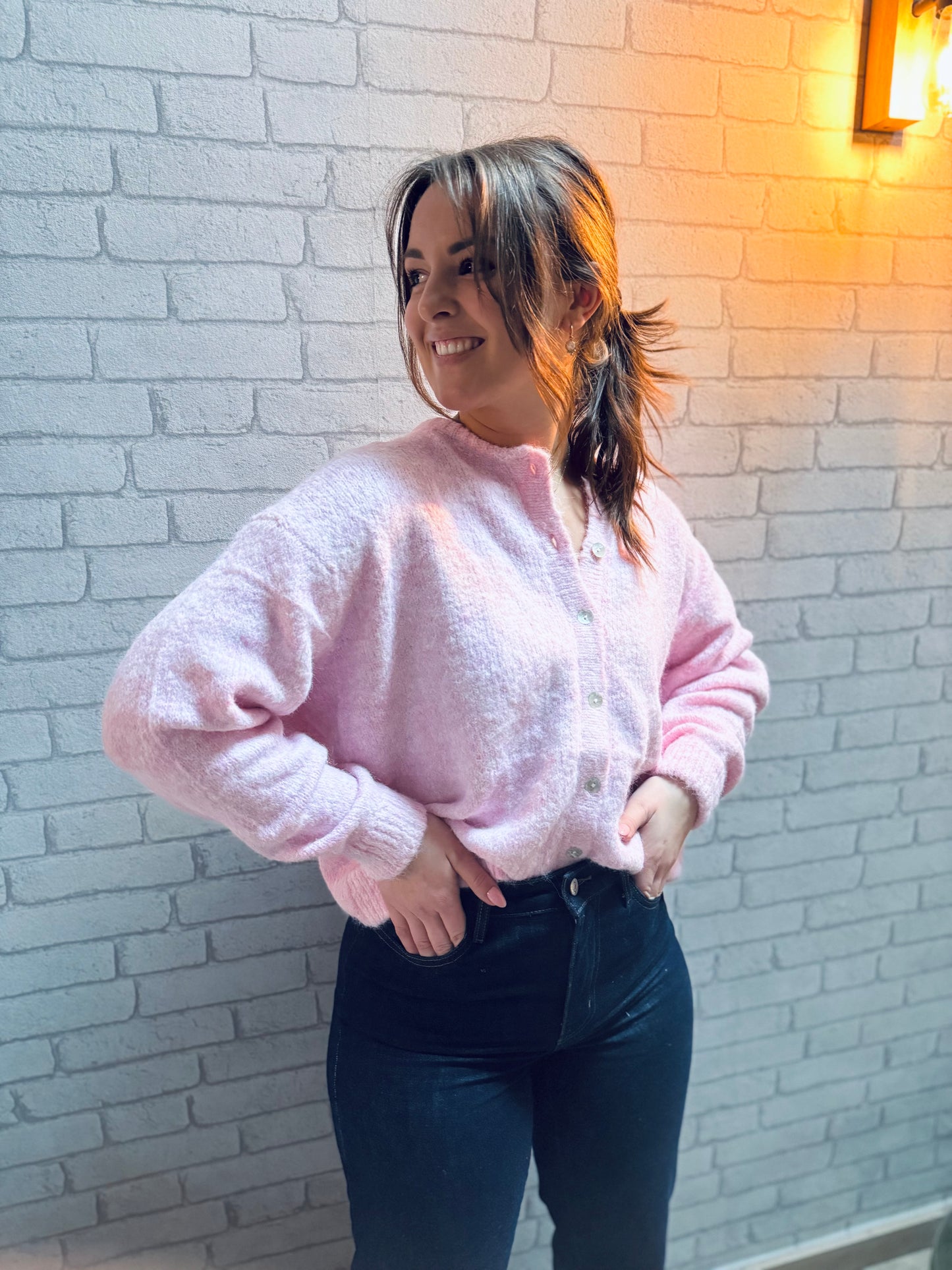 Maël rose - Gilet ample