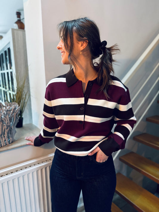 Shelby Chocolat - Polo ligné