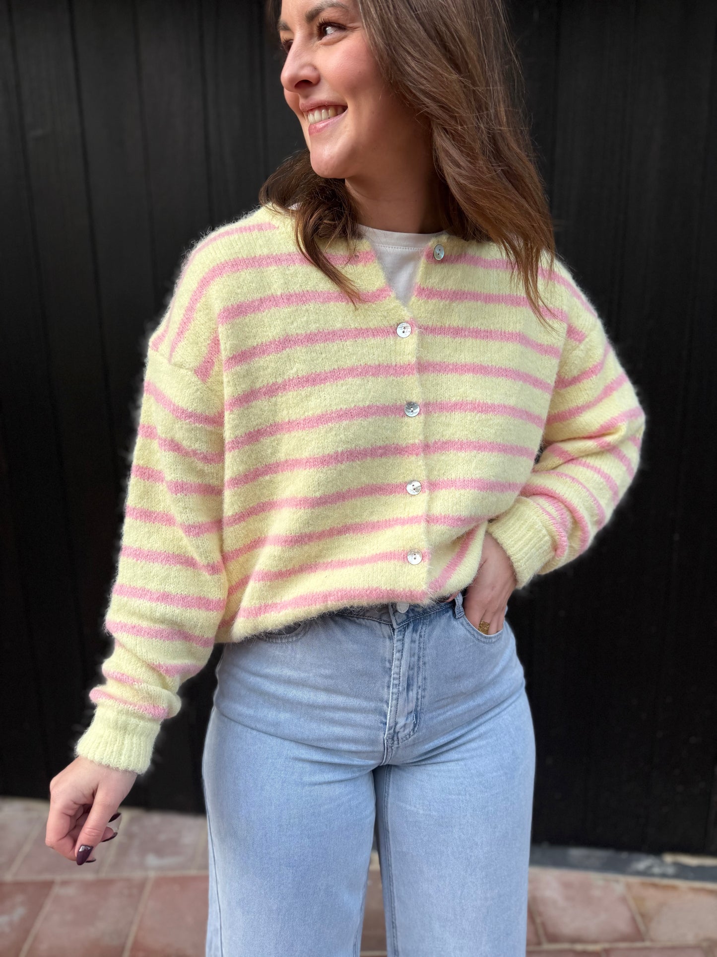 GILET ELIO - ROSE JAUNE