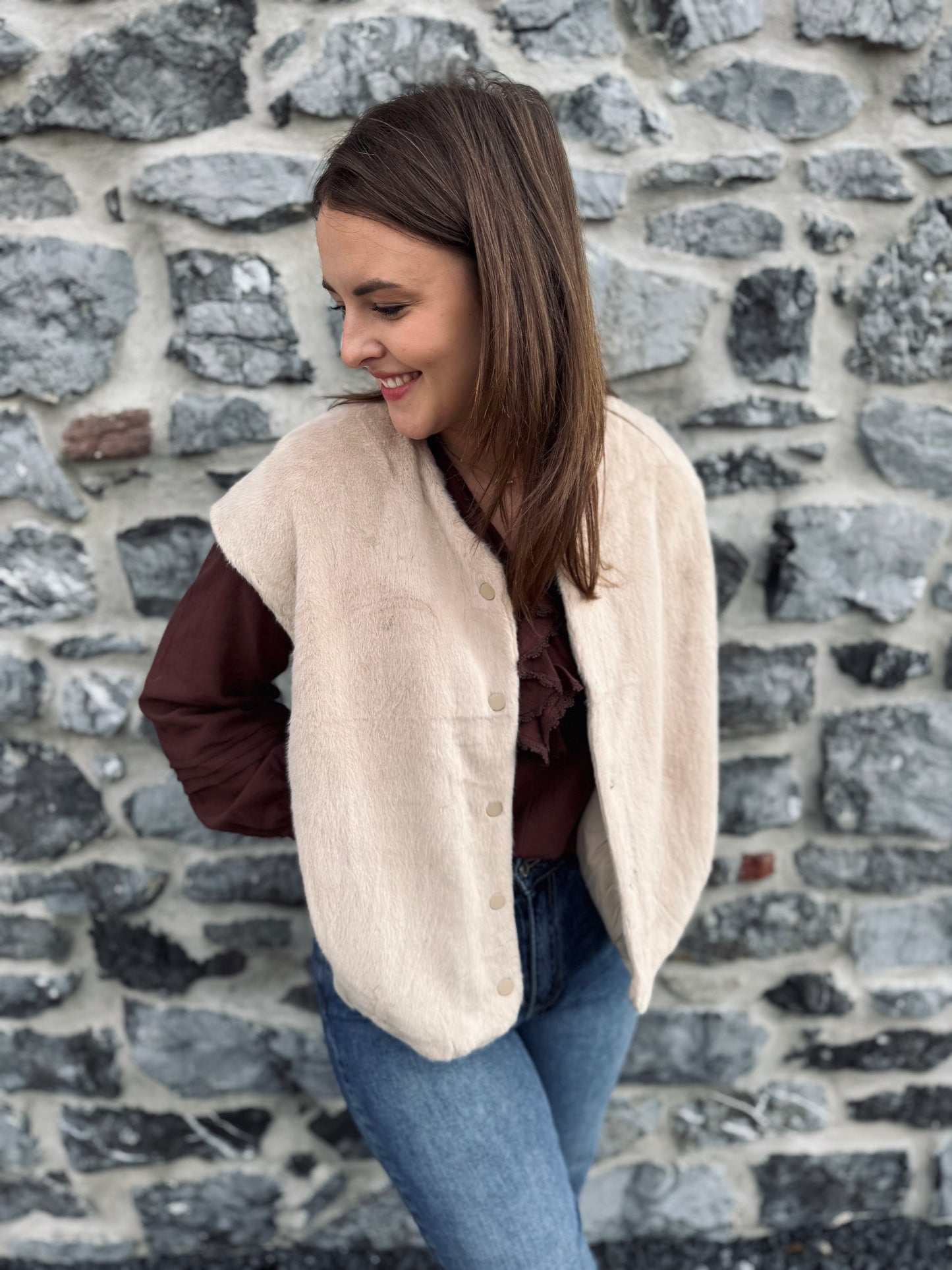 Gilet Auguste beige