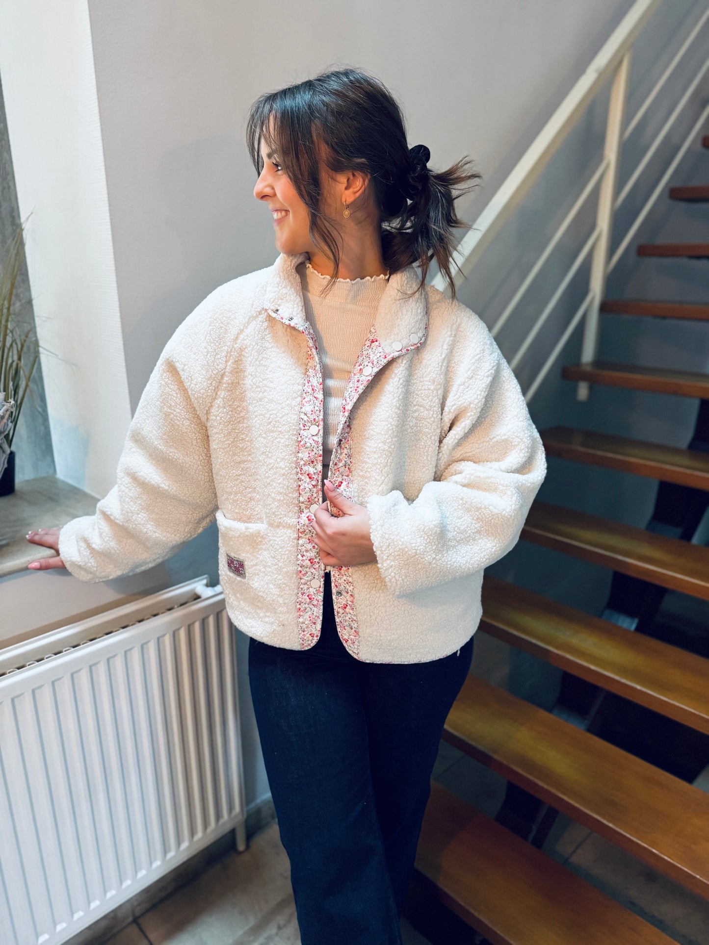 Elly écru - Veste réversible