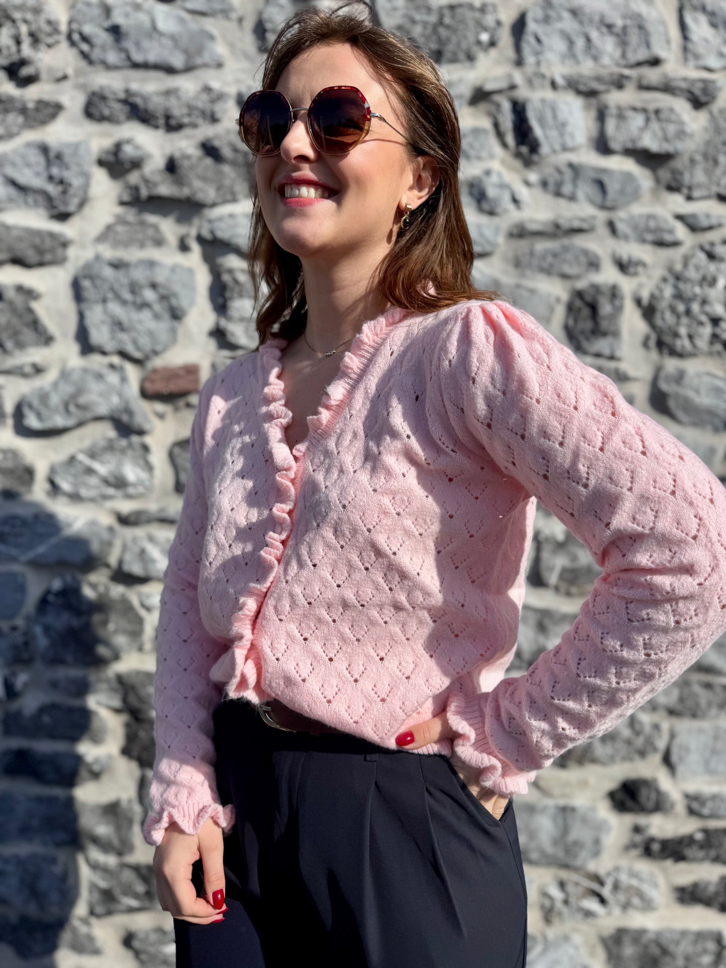 GILET AGATHE - ROSE