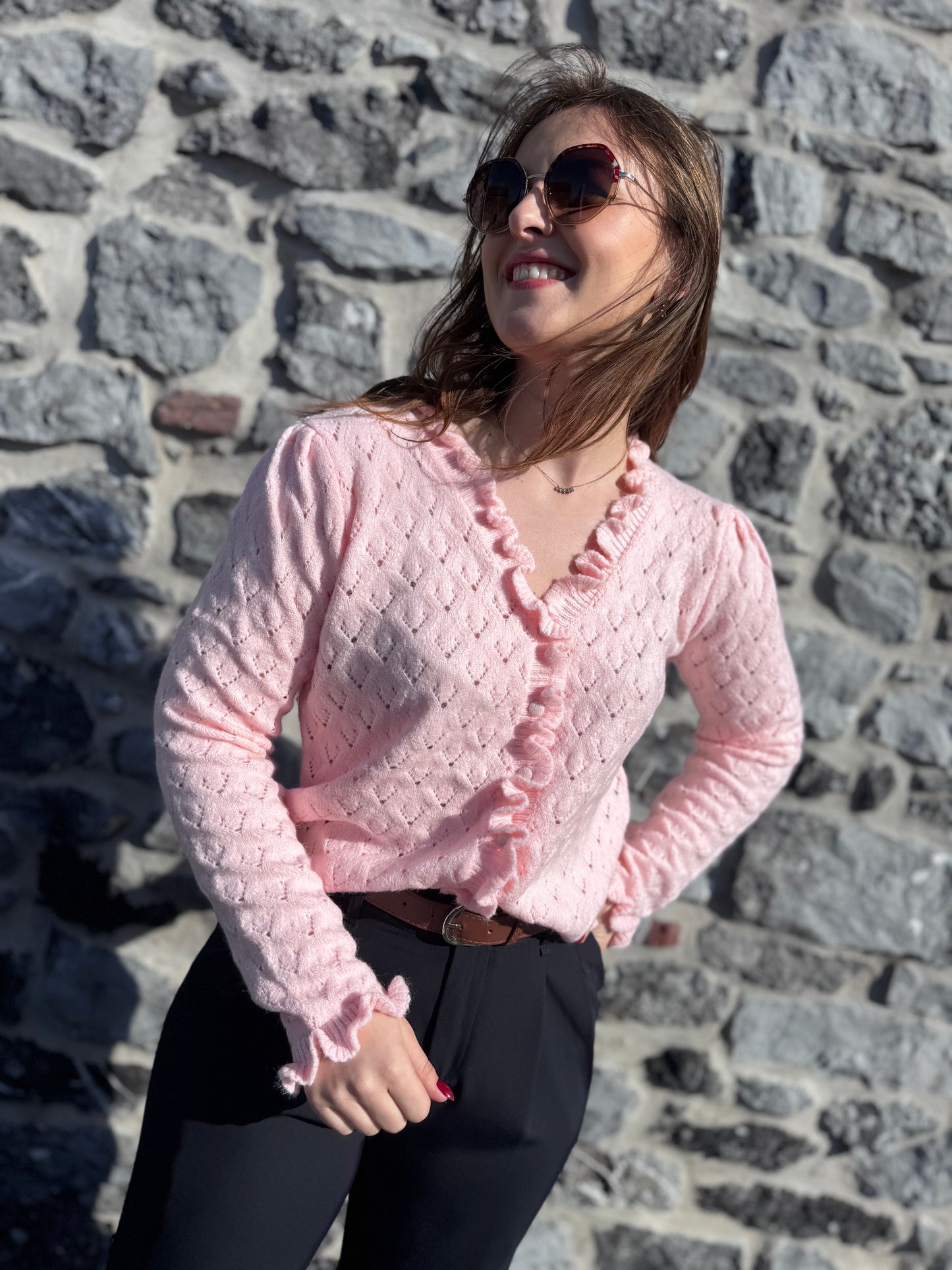 GILET AGATHE - ROSE