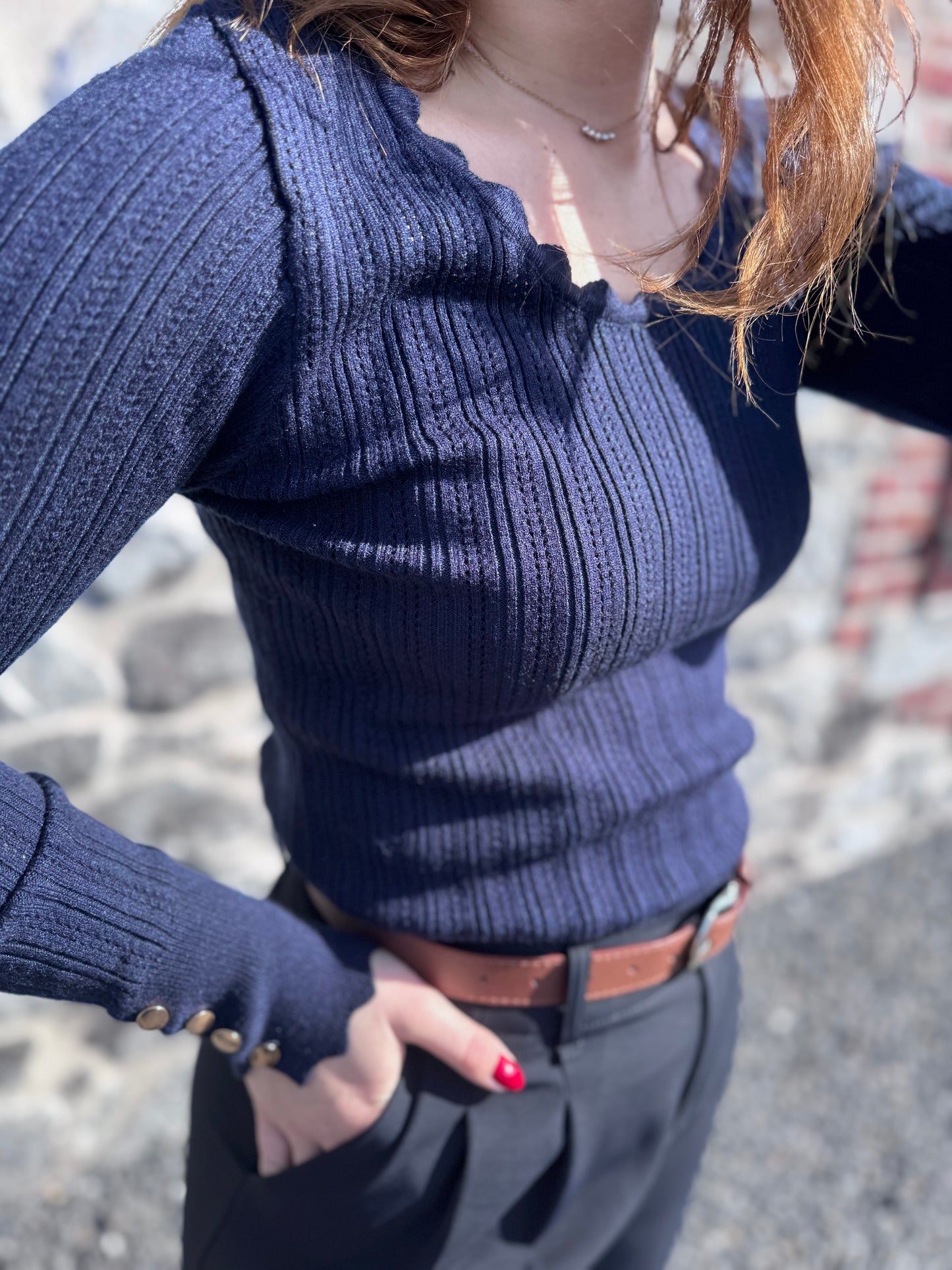 PULL HUGO - BLEU