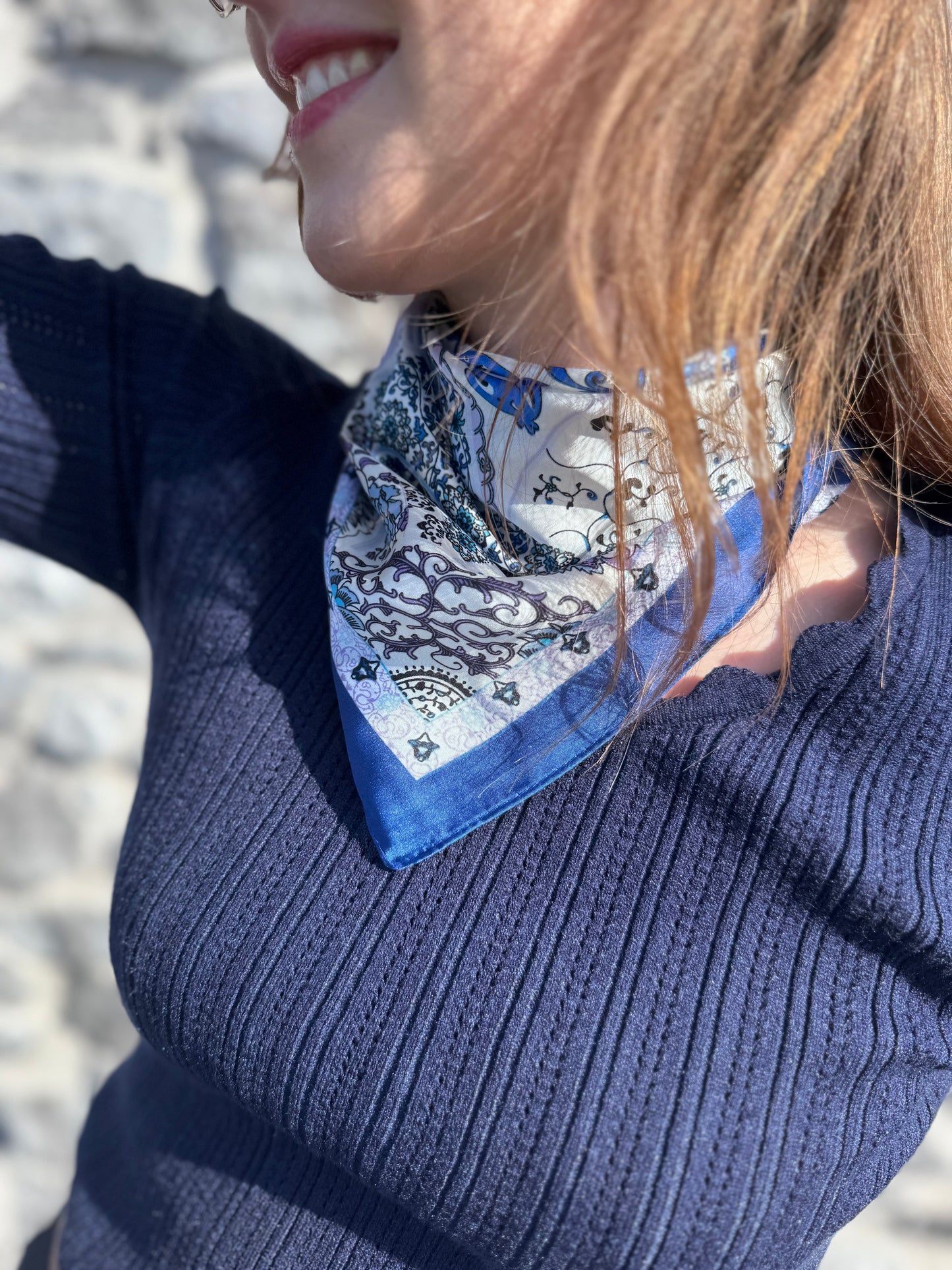 FOULARD LINA - BLEU