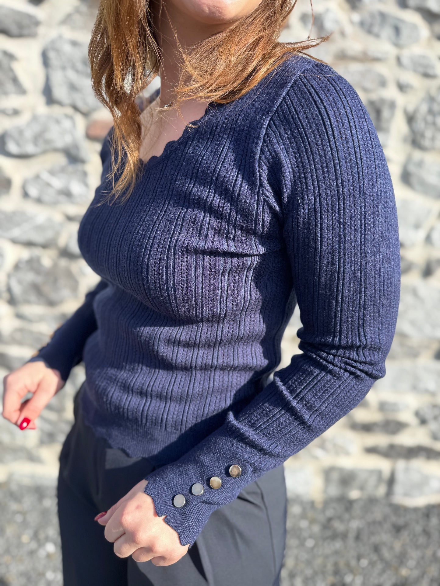 PULL HUGO - BLEU
