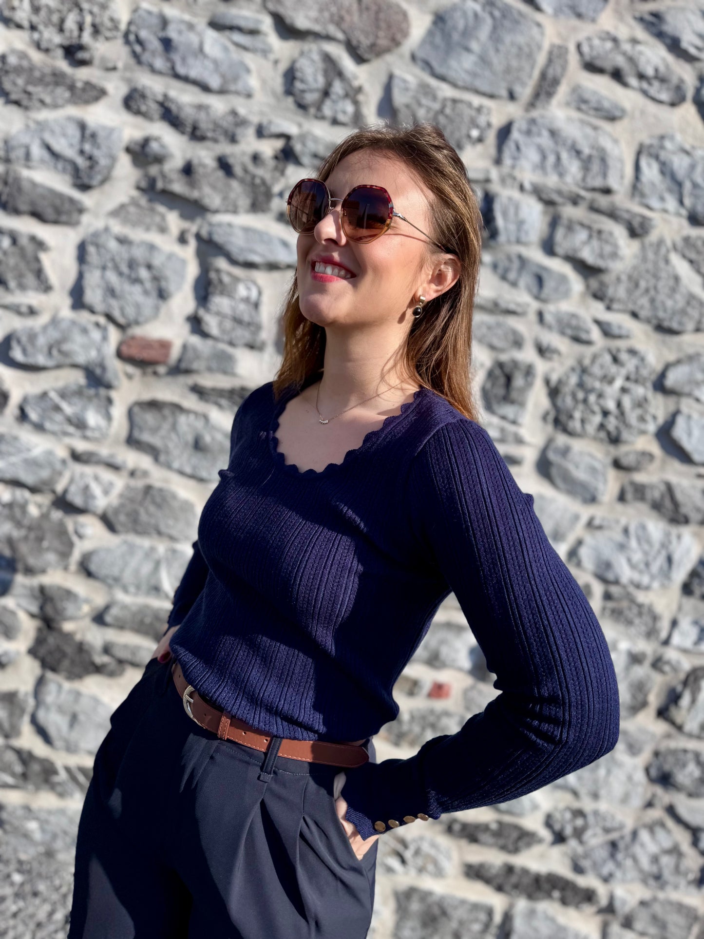 PULL HUGO - BLEU