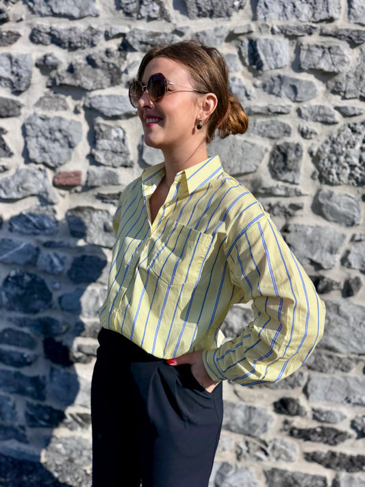 CHEMISE ILONA - JAUNE ET BLEU
