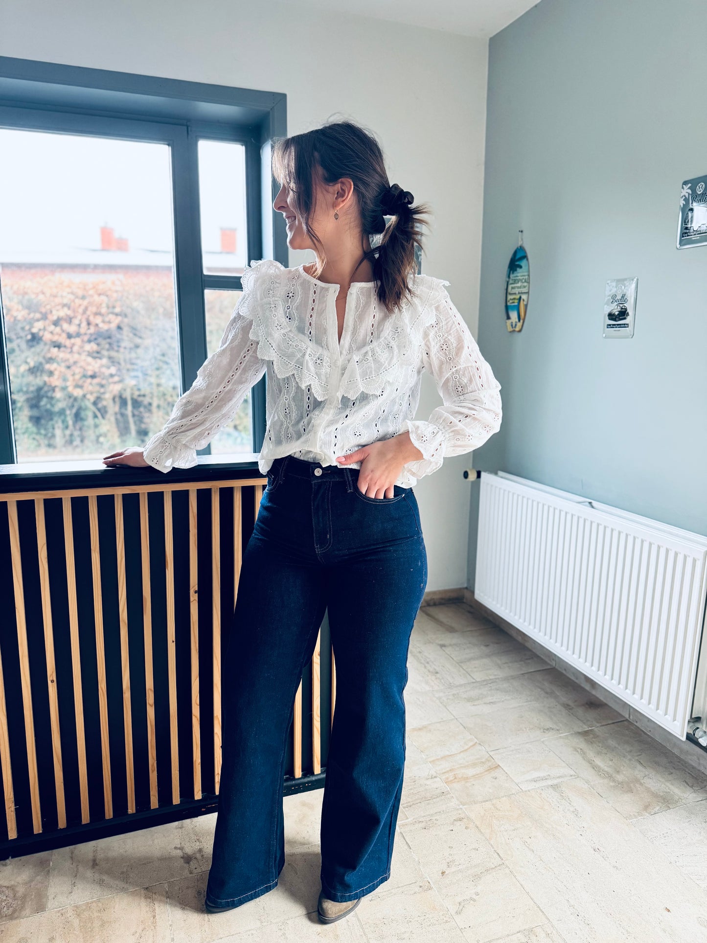 Stef bleu - Jeans wide leg