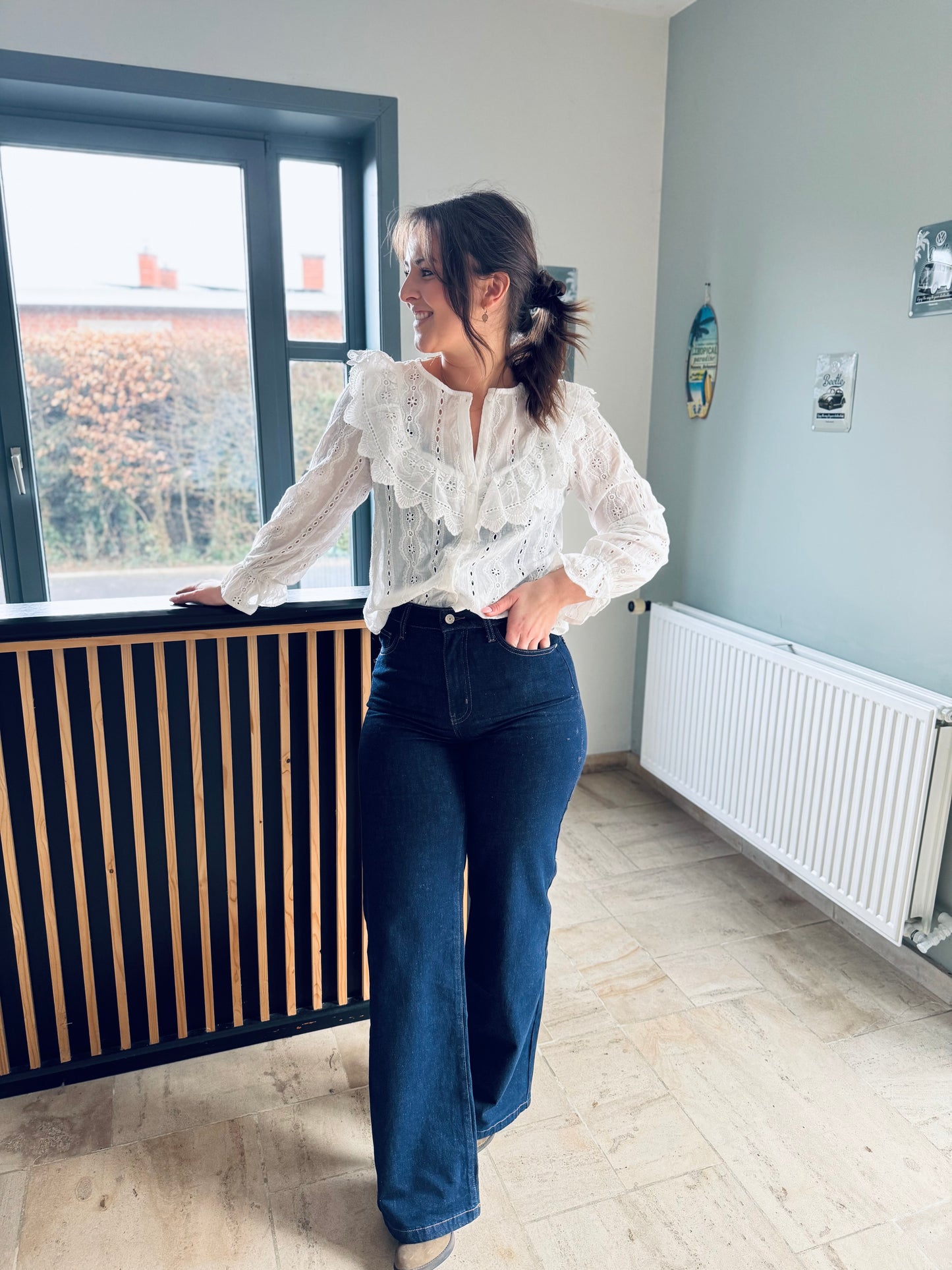 Stef bleu - Jeans wide leg