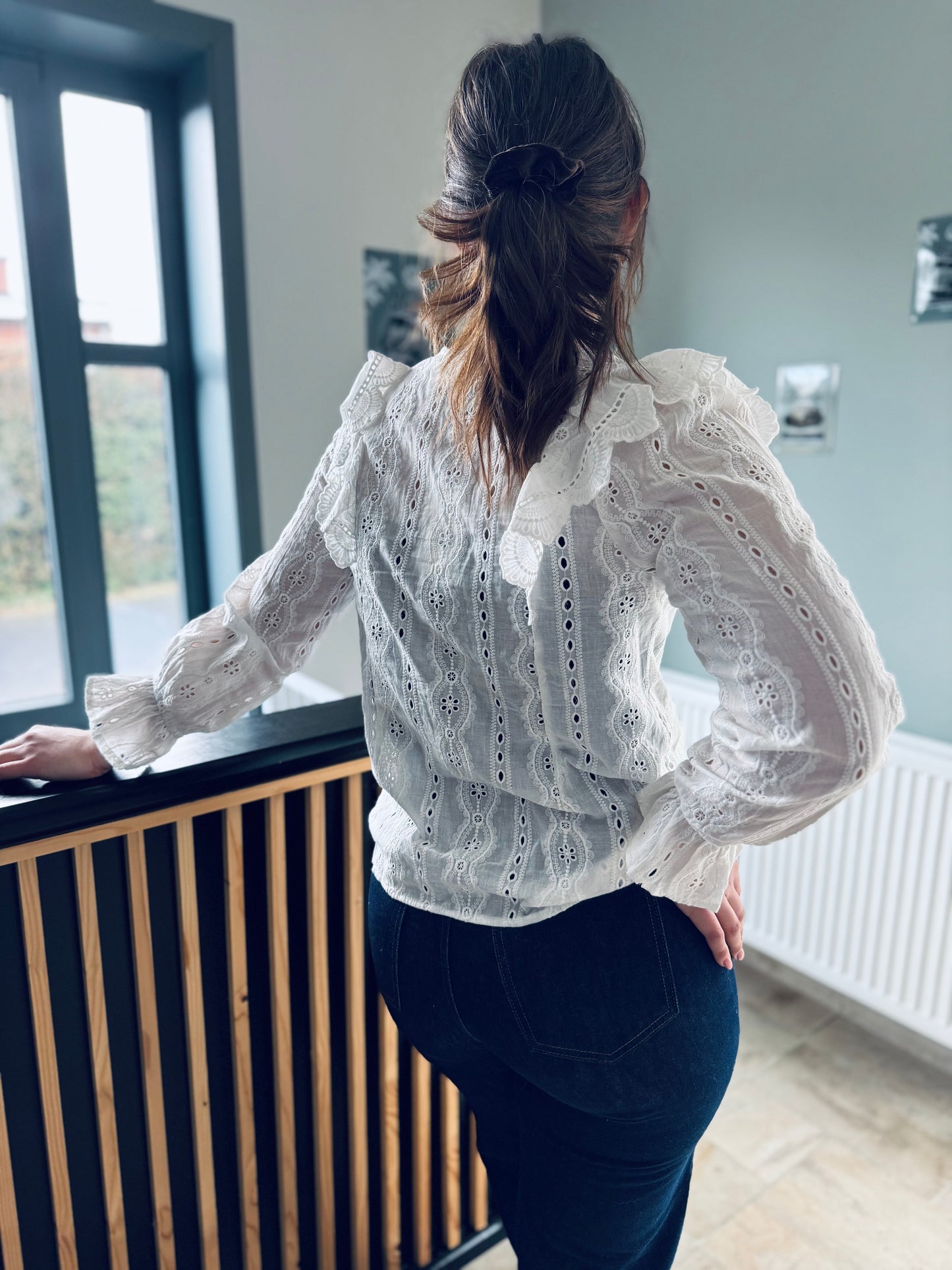 Nova blanc - Chemisier brodé